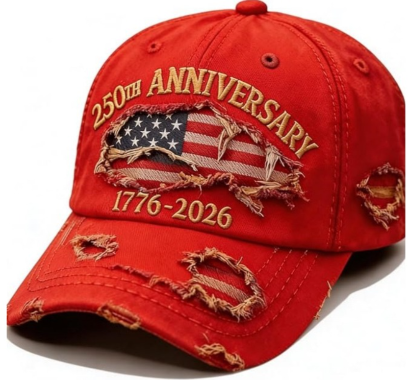 250th Anniversary USA Flag Vintage Denim Baseball Cap – 1776–2026
